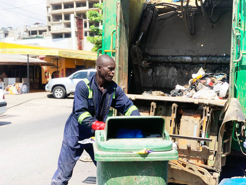 Waste collection operations at Adenta SSNIT Flats by Jekora Ventures
